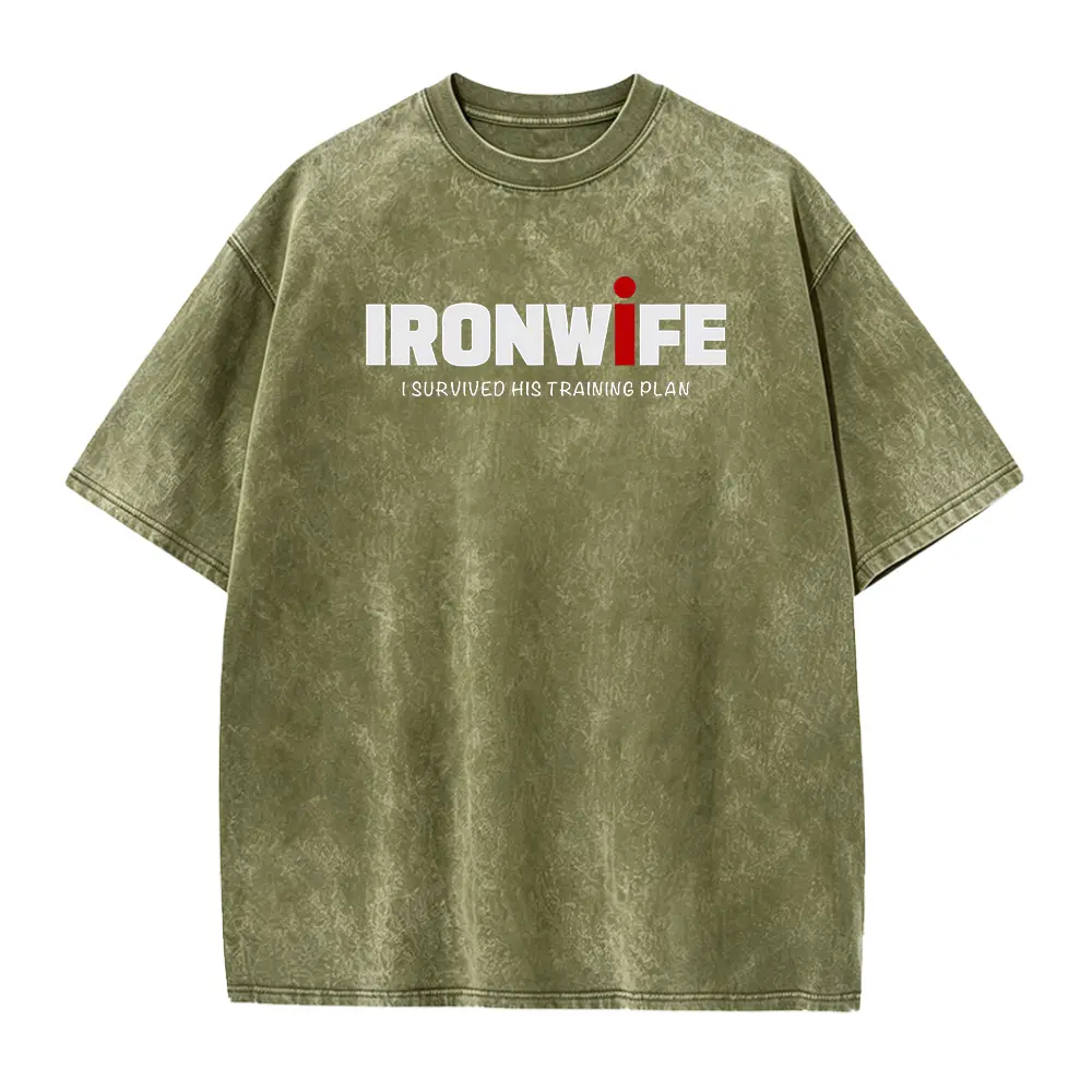 “Ironwife” funny triathlon support T-shirt, gift for triathlete wife, long-sleeve swim/bike/run shirt top, funny “Ironwife” triathlon sweatshirt