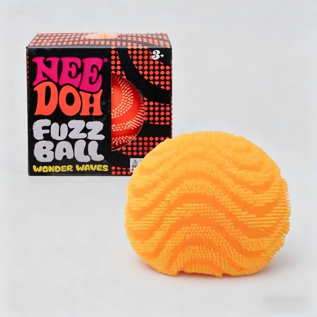 Fuzz Ball Squeeze Fun Wonder Waves Sensory Squeeze Toy – Ultra Soft Velvet Texture & Wavy Design, Relaxation Toy & Ideal Party Gift for All Ages