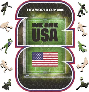 FIFA World Cup 2026 Official Stadium Puzzles - USA Edition 200 Pieces Wooden Puzzles for Adults, Tournament Venues Jigsaw,Officially Licensed Challenging Gift for Men, 8.2 x 12.6 Inch
