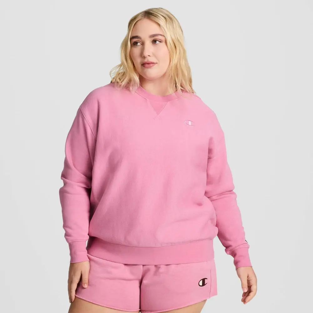 Champion Women's Fleece Pullover Sweatshirt - Pink M
