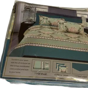 Bedsheets Set - 1 Flat Sheet, 4 Pillow Cases, 1 Fitted Sheet - Coordinated Color, Comfort, and Style for Your Home