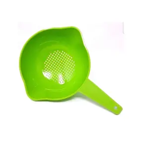Tupperware 1 Qt Plastic Compact Green Strainer Colander with Handle - Kitchen Utensils, Versatile Cleaning Accessory