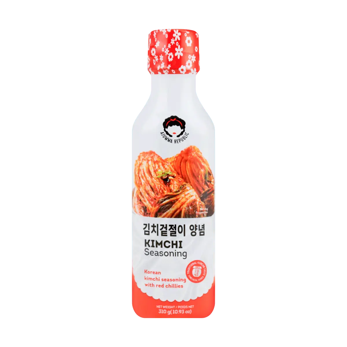 AJUMMA REPUBLIC Korean Kimchi Hot Sauce 310g - Authentic Spicy Fermented Cabbage Paste for Bibimbap, Stews & Marinades