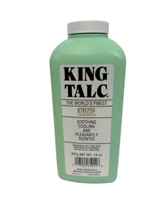 King Talc 14oz Soothing Cooling Pleasant Scent New USA