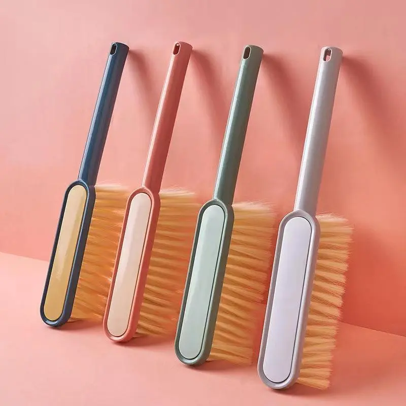 1pc Bed Sweeping Brush, Sofa Carpet Cleaning Brush, Long Handled Soft Bristle Brush, Bedroom Sheet Cleaning Sweeping Tool, 14.76in