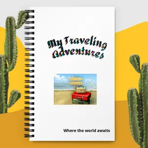 Spiral notebook - covers with soft-touch coating, metal wire-o binding, 140 dotted pages