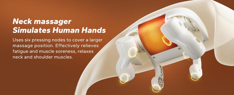 MERACH 6D Cordless Shiatsu Neck Shoulder Handfree Back Massager with Heat Electric Massager Adjustable Relaxing Gift Comfort Neck Massage Devices TikTokShopBlackFriday MERACH 6D Cordless Shiatsu Neck Shoulder Handfree Back Massager with Heat Electric Massager Adjustable Relaxing Gift Comfort Neck Massage Devices TikTokShopBlackFriday