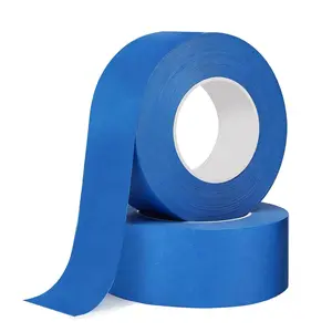 1.41 Inch Wide Blue Painters Tape 2 Rolls 1.41 Inch x 55 Yards Strong Adhesion No Residue Masking Tape for Painting DIY Packaging & Multi-Surface Use
