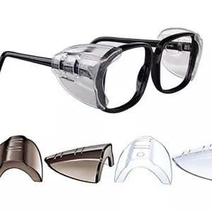 2-Pair Universal Flexible Slip-On Side Shields for Eyeglasses - Safety Shield