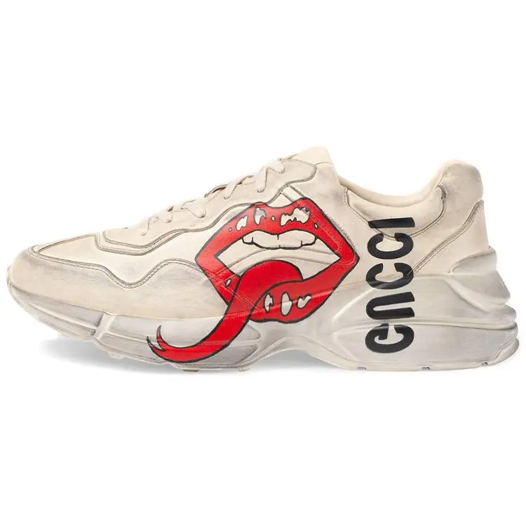 GUCCI Rhyton 'Mouth' Women's Kitten Heels - Luxury Footwear, Sports Shoes, Trainer-Inspired High-Heel Shoes