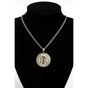 Saint Benedict Stainless Steel Pendant