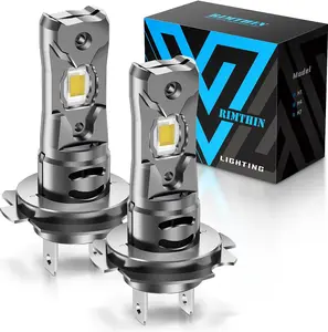 Rimthin H7 Fog Light Bulbs, 32,000LM Super Bright 1:1 Mini Size, 6000K Cool White Fog Lights with Cooling Fan, Plug and Play, Pack of 2 outdoorfun