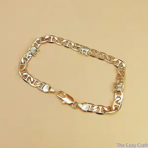 18K Gold-Plated Punk Elephant Bracelet for Men & Women, Trendy Chain Jewelry, Unique Gift for Friends, Vintage Unisex Fashion Accessory, Perfect for Casual or Party Wear