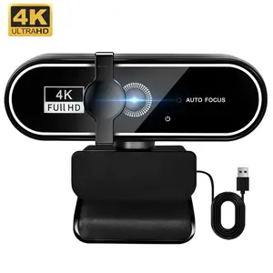 Atzeste Webcam 4K HD USB Autofocus PC Webcam with Dual Mics for Xbox Laptop Computer Gaming Webcam