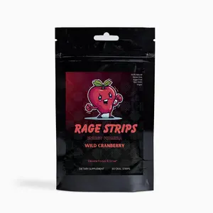 Rage Strips - Natural, Jitter-Free Energy Strips - Boost Focus + Drive - Fitness Edible Supplement