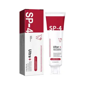 SP-4 Toothpaste, Probiotic Whitening Toothpaste, SP-4 Brightening Fresh Breath Toothpaste, SP-4 Brightening & Stain Removing Toothpaste (1 Piece - 120g) Red