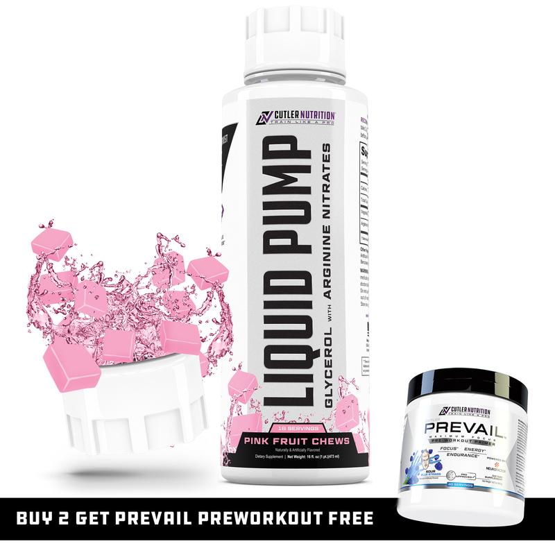 Cutler Nutrition Liquid Pump Caffeine Free Pre-Workout Supplement with Glycerol & Arginine Nitrates for Muscle Pumps and Hydration - Gym