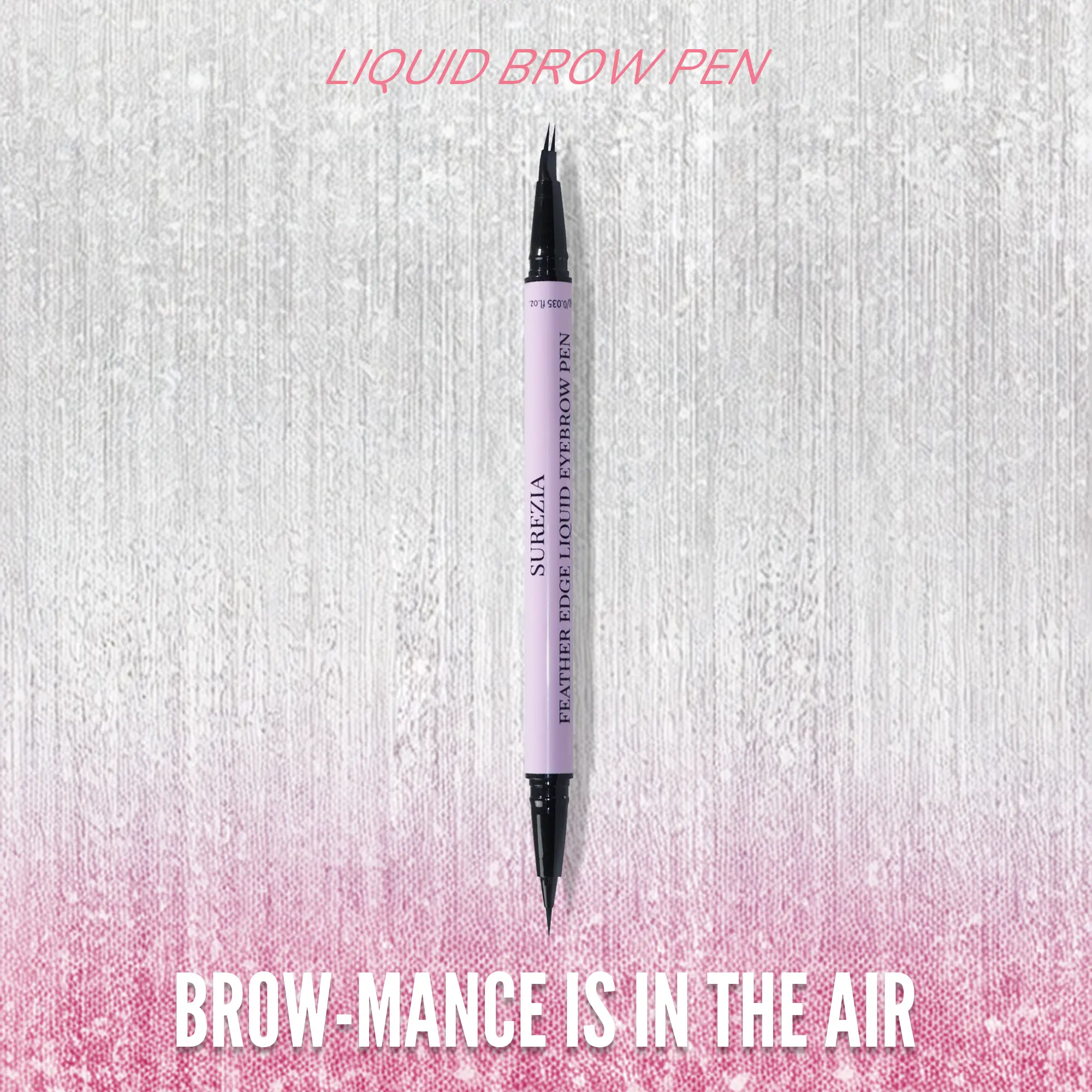 SUREZIA Feather Edge Gebogener Augenbrauenstift Flüssiger Microblading Brow Pen, 2-in-1 Dual-Ende mit Mikro-Gabelspitze, wasserfest & langanhaltend