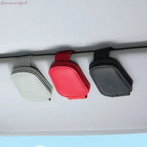3-Pack Magnetic PU Leather Car Visor Sunglasses Holder, Universal Sunglasses Clip & Organizer, Premium Car Storage Accessory Perfect for Daily Organization & All Occasion Gifting