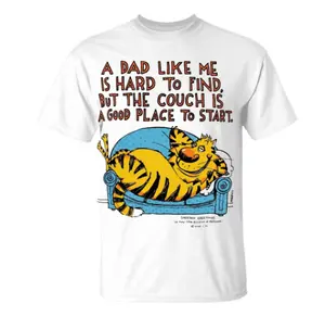 Shoebox greeting VTG Single Stitch White T-Shirt A Dad Like Me..Cat Couch