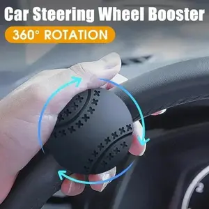 Steering Wheel Knob 360 Degree Rotation Car Steering Wheel Booster Spinner Knob, Car Must Haves Truck Vehicles Steering Wheel Ball Labor-saving One Hand Steering Booster Car Gadgets Accessories for Trucker, Farmer, Novice Driver