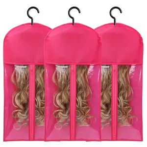 3 Piece Dustproof Wig Storage Bag Rack, Perfect Wig and Hair Extension Holder, Stylish Wig Storage Bag Rack, Keep Your Wigs Safe and Neat