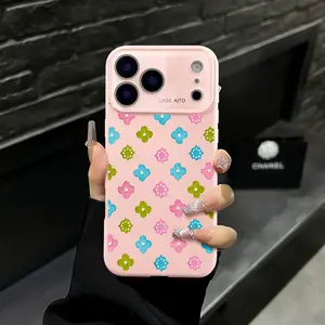 Colorful Print Solid Phone Case - Soft-Touch with Camera Protection for iPhone 17, 16, 15, 14, 13, 12 Series - Stylish & Protective.