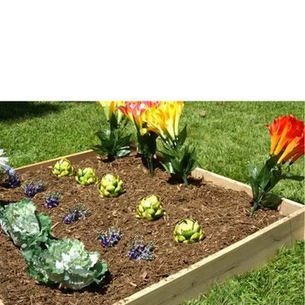 Riverstone Industries RGB-445 Eden Garden Bed, 4x4x5.5 inches (16 sq ft), Bio-Degradable Gardening Bed with Built-In Ground Anchoring