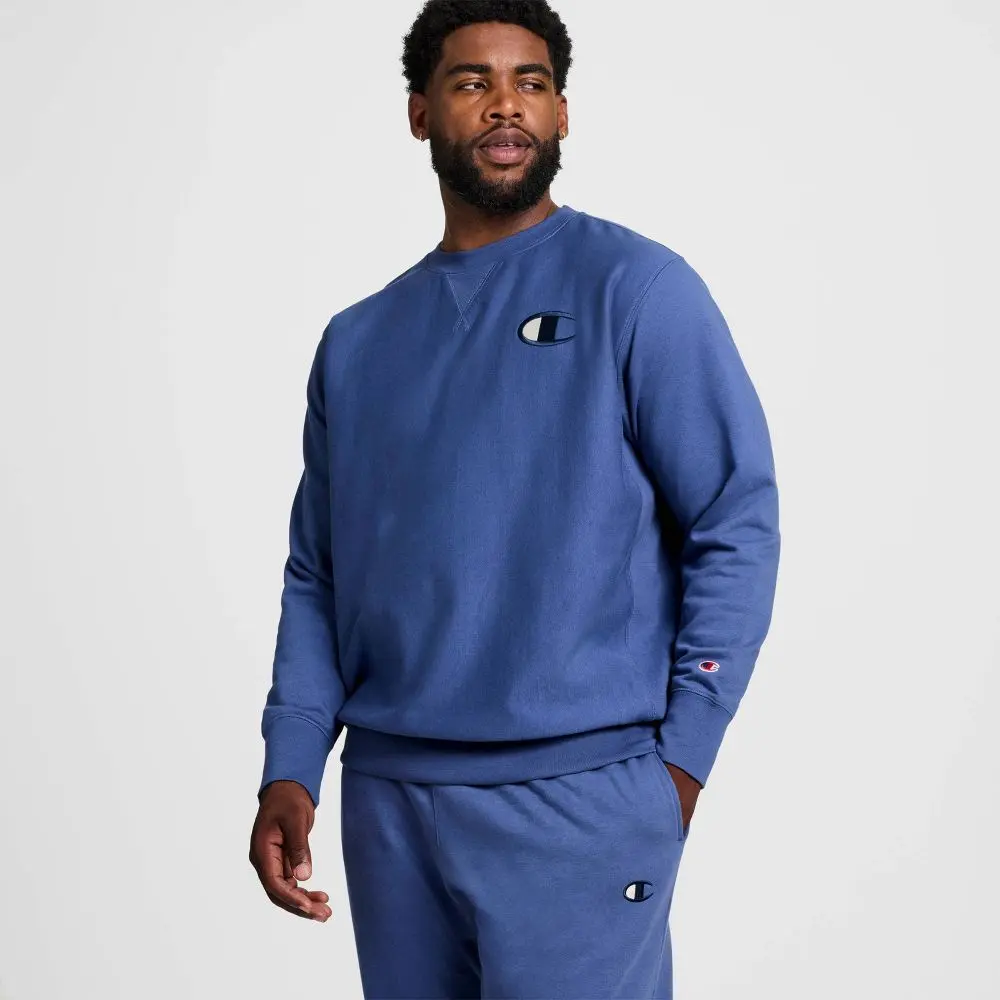 Champion Adult Sizing Iconic Embroidered Crewneck Sweatshirt Champion Adult Sizing Iconic Embroidered Crewneck Sweatshirt