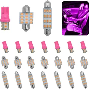 24PCS Car LED Bulbs Kit, Car Ambient Lighting, T10 31mm 41mm Festoon Bulbs, Universal Replacement for Map, Dome, Trunk and License Plate Courtesy Lights