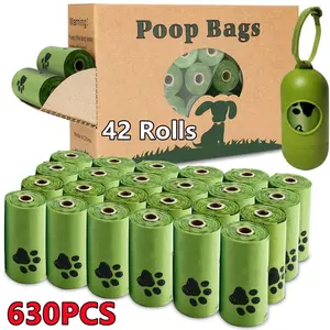 Biodegradable Dog Poop Bags – Leak-Proof, Fresh-Scented, Eco-Friendly Waste Bags with Dispenser for Dogs & Cats