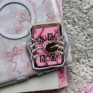 Burn Book Kindle Grip, Bookish Phone Holder, Adorable Kindle Grip, Pop Socket for Phone, Gift  For Her sticky Magsafe Library Card magnetic mount Wireless Portable