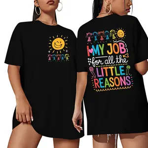 Preschool Teacher Shirt with Quote, I Love My Job Tee, Colorful Teacher Life T-Shirt, Cute Back to School Gift, Kindergarten Teacher Gift