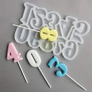 1pc Silicone Number Mold - Kitchen Bakeware Baking Tool for Cake, Chocolate, Handmade Resin Crafts
