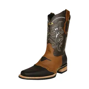 Bota Torito Color Café horma Rodeo  - White Diamonds Boots