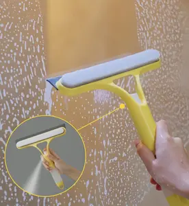 Multi-Functional 3-in-1 Glass Cleaning Tool with Scraper: Specialized Double-Sided Window Wiper for Housekeeping