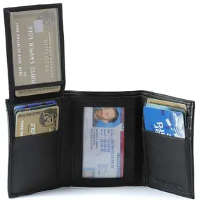 Trifold Wallet with Left Side Flip Up ID