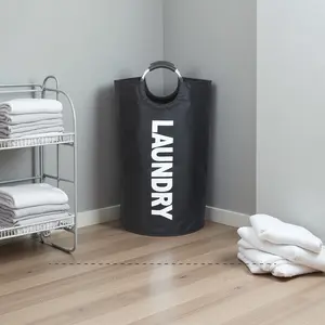 Foldable Oxford Fabric Storage Basket, Large Capacity Toy Organizer with Aluminum Handles, Available in Multiple Colors, Ideal for Bathroom Use, Laundry Room Organiser