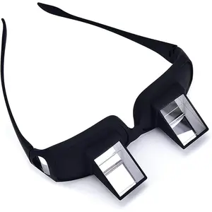 Large Lazy Glasses Bed Prism Glasses Spectacles Horizontal High Definition Glasses Prism Periscope Lie Down Eyeglasses for Reading and Watch TV in Bed Unisex