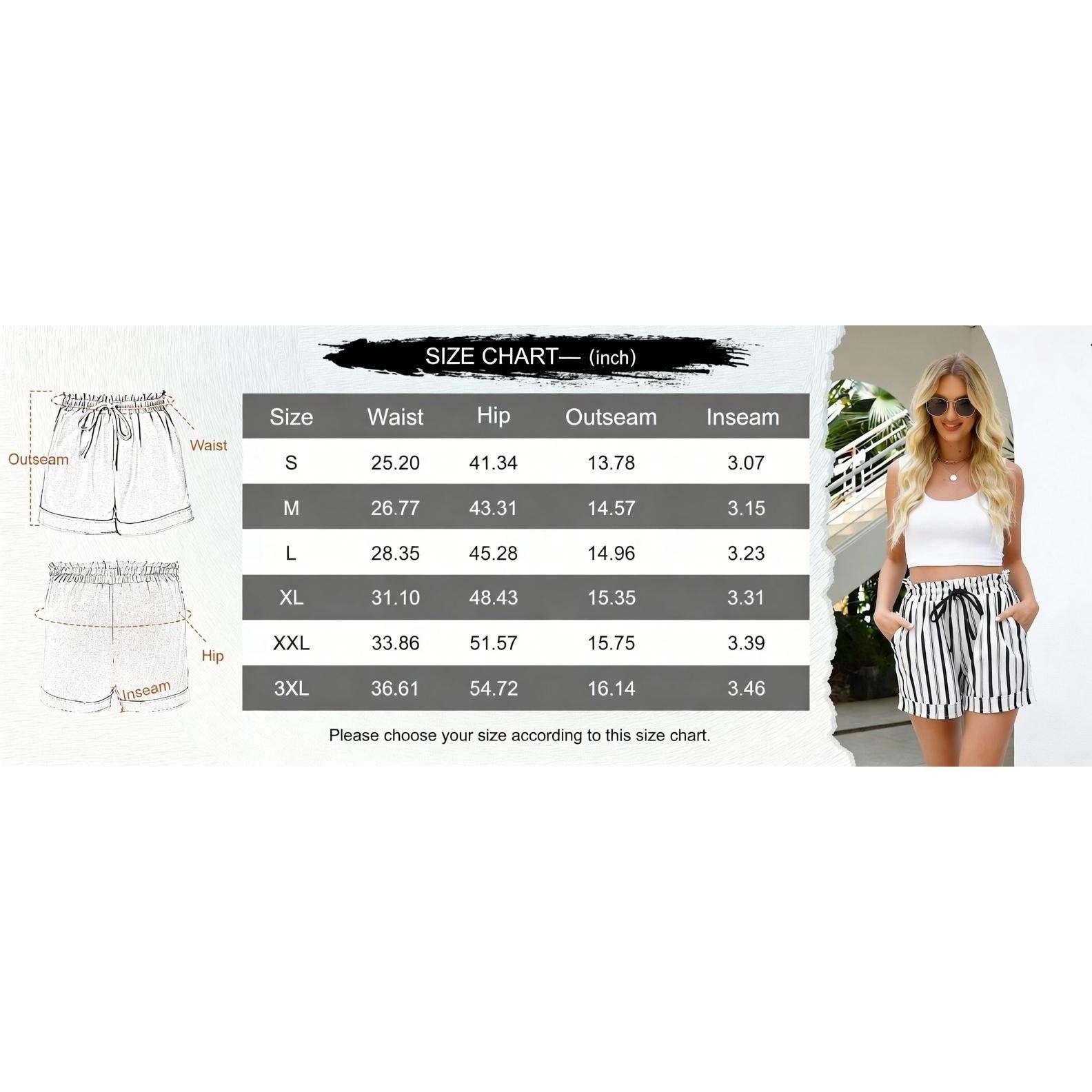 Angerella Womens Summer Shorts Casual Comfy Drawstring Elastic Waist Shorts Pull On Short Pants