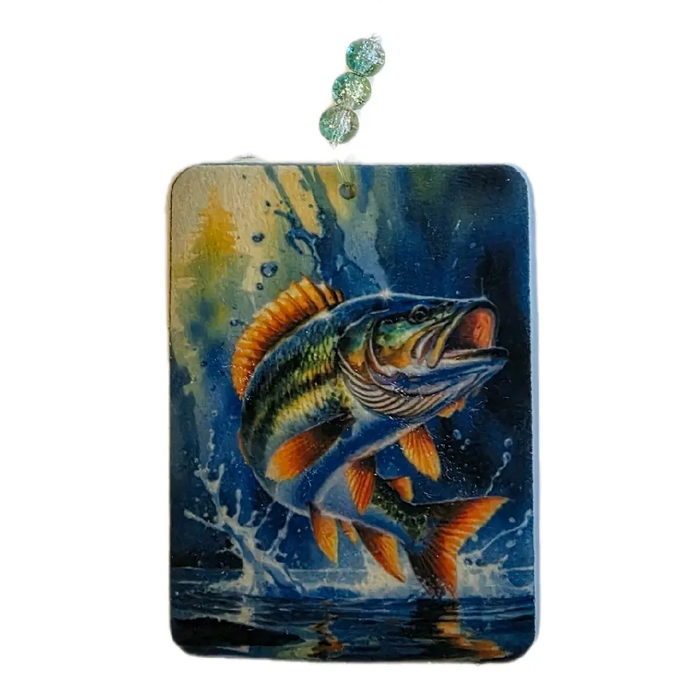 Watercolor Walleye Car Freshie - Colorful Fish Design Air Freshener Tiktok Freshies