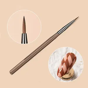 Nail Art Pen, Multifunctional Nail Art Tool, Professional Manicure Tool For Home & Salon Use, Nail Art Brush, Coffee Brown