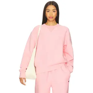 Champion Essentials Reverse Weave Crew Neck Sweatshirt in Coral Glow