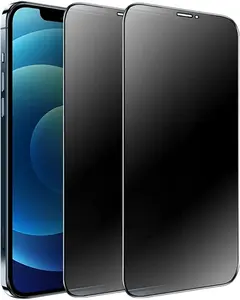 [2 Pack Compatible with  12 and 12 Pro 6.1" Matte  Screen Protector, 9H Super Hardness Scratch Resistant Anti-Fingerprint Tempered Glass Film, Rounded Edge Full Coverage