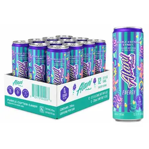 Alani Nu Energy Drink - Alani Nu Energy Drink - Purple Cotton Candy (12 Drinks, 12 Fl Oz. Each) (12 Drinks, 12 Fl Oz. Each)