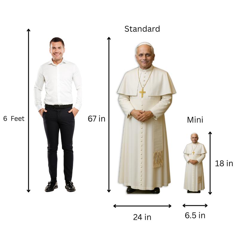 Pope Leo XIV 6 Life Size/Mini Sized Cardboard Cutouts