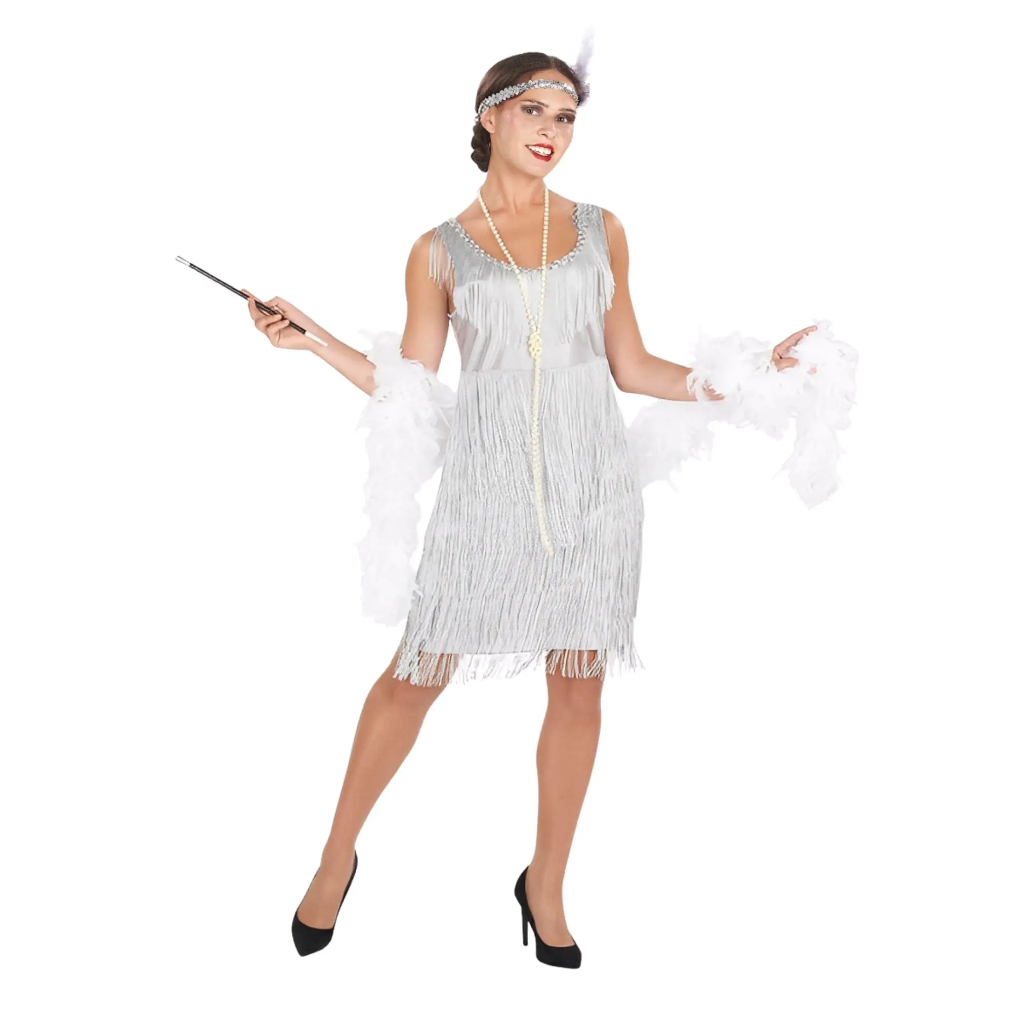 20s Silver Flapper Adult Costume 20s Silver Flapper Adult Costume