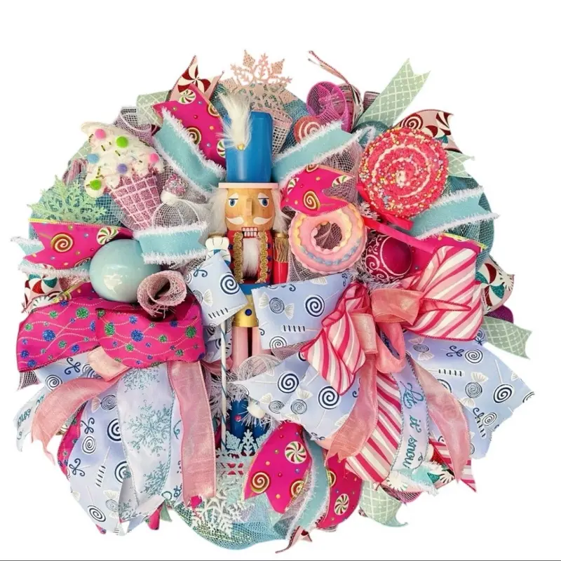 Candyland Wreath, nutcracker wreath, candyland decor Decor, nutcracker decor