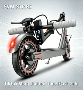 8.5" Solid Tire Portable Scooter – 350W Motor, 19MPH Max Speed, Long-Range Mileage, Double Braking Safety, App-Integrated, Perfect for Adult Riders