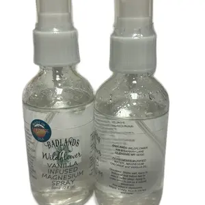 Badlands Wildflower Vanilla Infused Magnesium Spray for Healthcare Therapy and Wellness